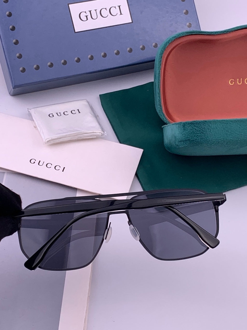 Gucci G3380 Polarized Aviator Gold Lens Sunglasses for Men - 371601 - detail image 5