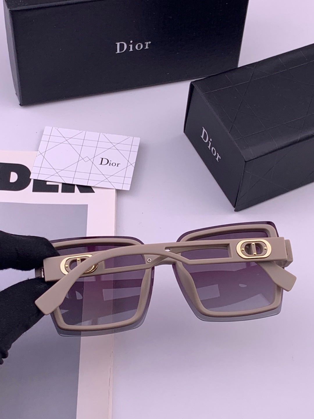 Dior D2292 Polarized Square Gold Lens Sunglasses for Men & Women - 371918 - detail image 5