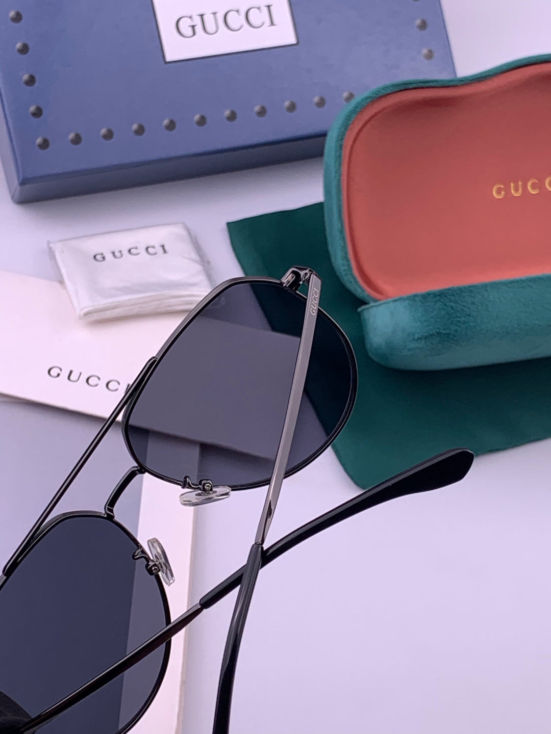 Gucci G9225 Polarized Aviator Gold Lens Sunglasses for Men - 371659 - detail image 5