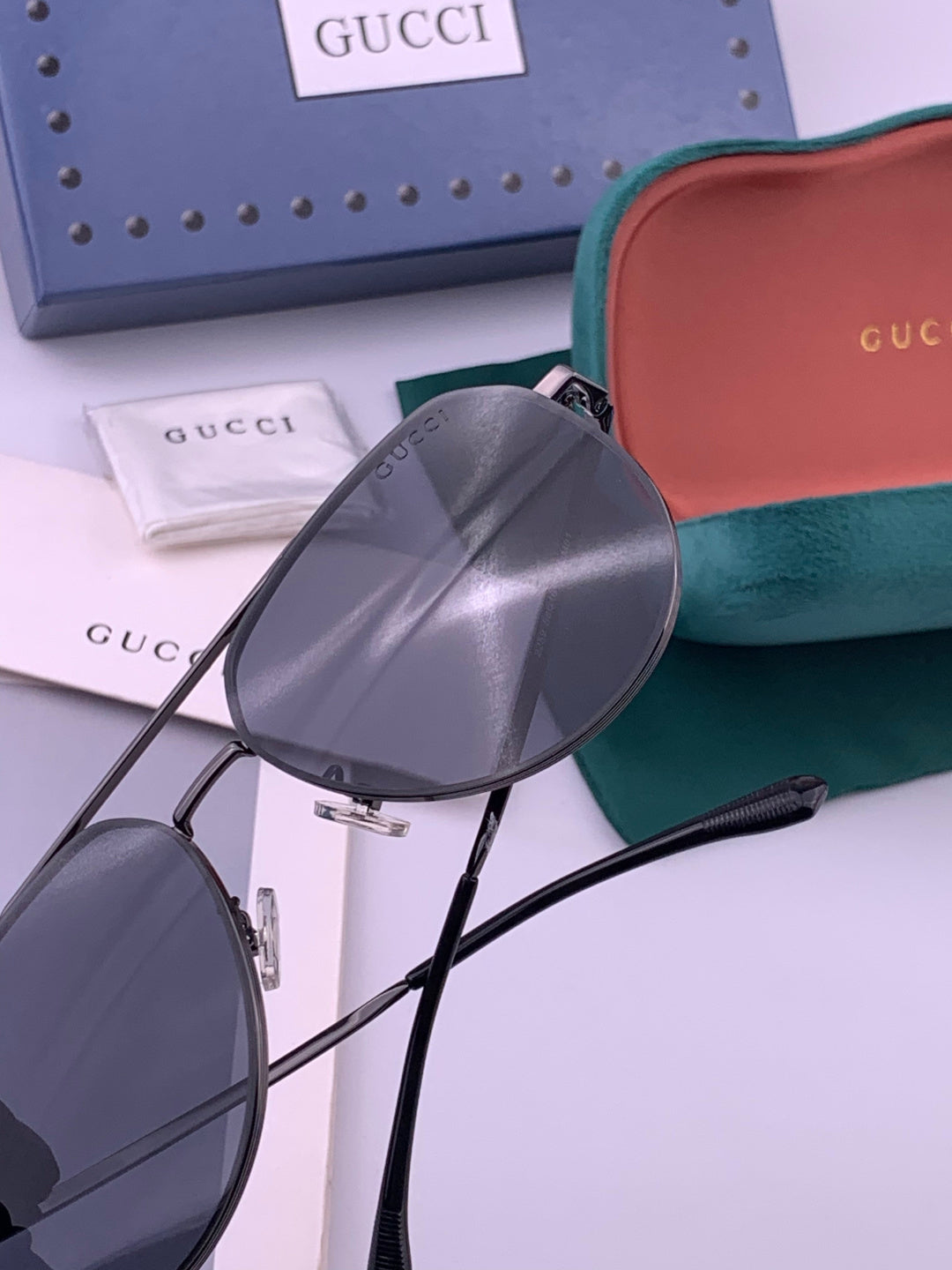 Gucci G9225 Polarized Aviator Gold Lens Sunglasses for Men - 371659 - detail image 3