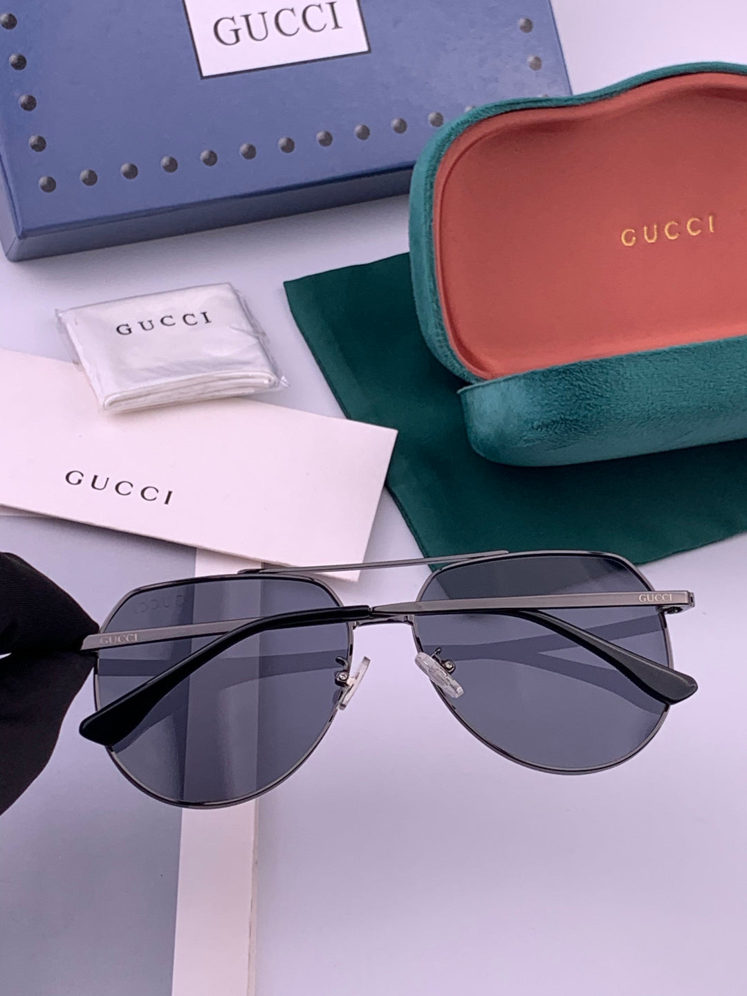Gucci G9225 Polarized Aviator Gold Lens Sunglasses for Men - 371659 - detail image 7
