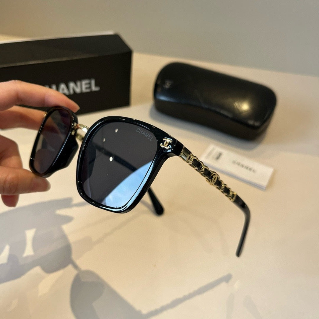 Chanel Oversized Black Lens Sunglasses for Men & Women - 371863 - detail image 4