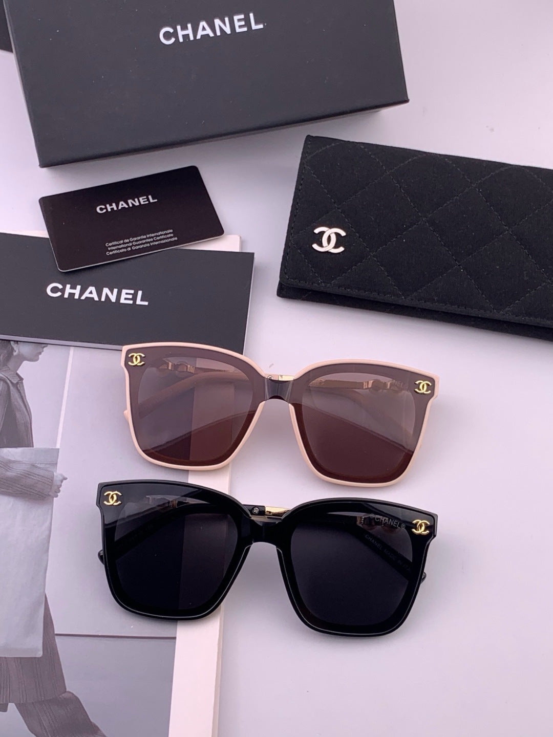 Chanel CH4231 Oversized Black Lens Sunglasses for Men & Women - 371745 - detail image 8