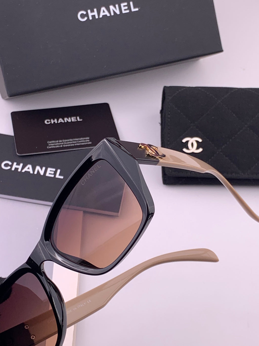 Chanel CH1311 Polarized Square Black Lens Sunglasses for Men & Women - 371747 - detail image 3