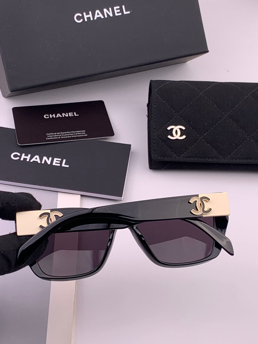 Chanel CH1311 Polarized Square Black Lens Sunglasses for Men & Women - 371748 - detail image 6