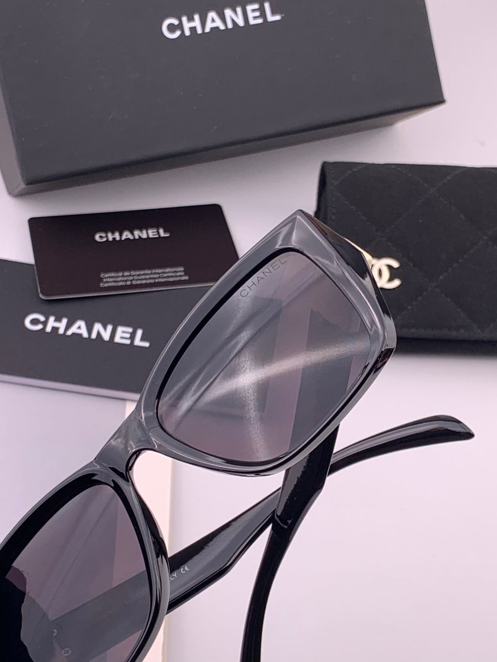 Chanel CH1311 Polarized Square Black Lens Sunglasses for Men & Women - 371748 - detail image 5