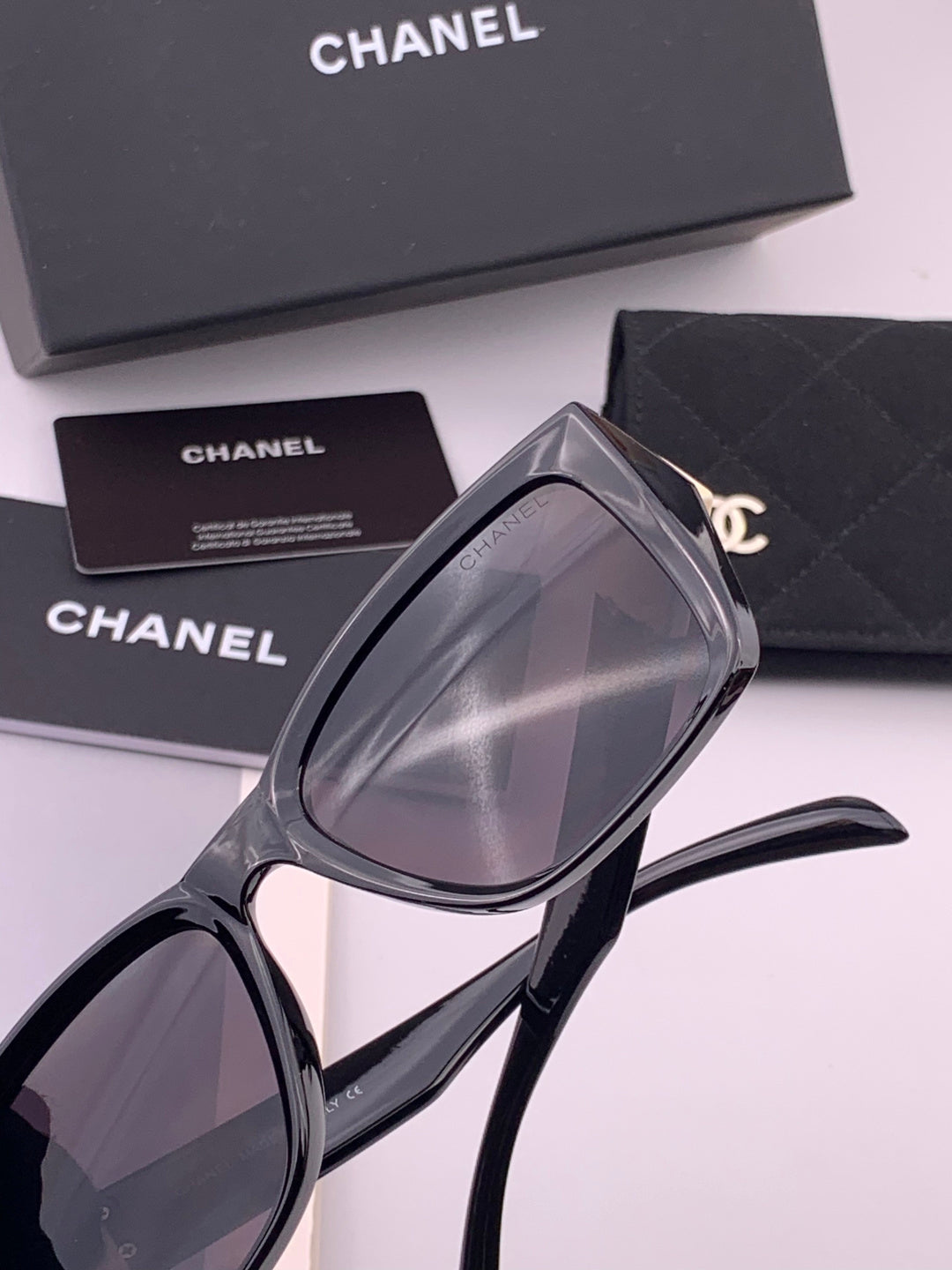 Chanel CH1311 Polarized Square Black Lens Sunglasses for Men & Women - 371748 - detail image 5