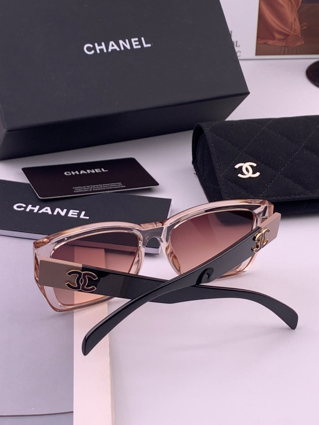 Chanel CH1311 Polarized Square Black Lens Sunglasses for Men & Women - 371749 - detail image 4