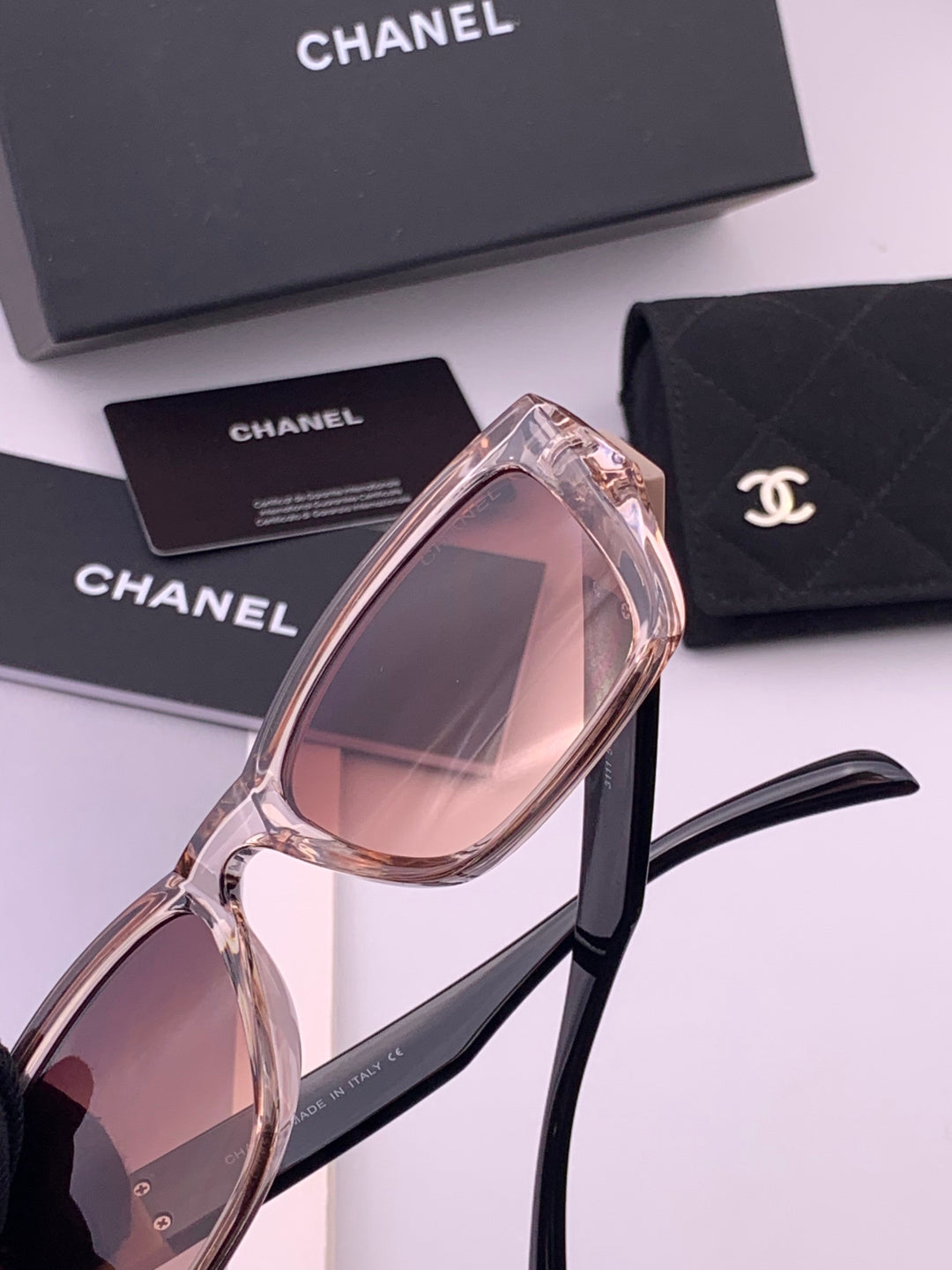 Chanel CH1311 Polarized Square Black Lens Sunglasses for Men & Women - 371749 - detail image 6