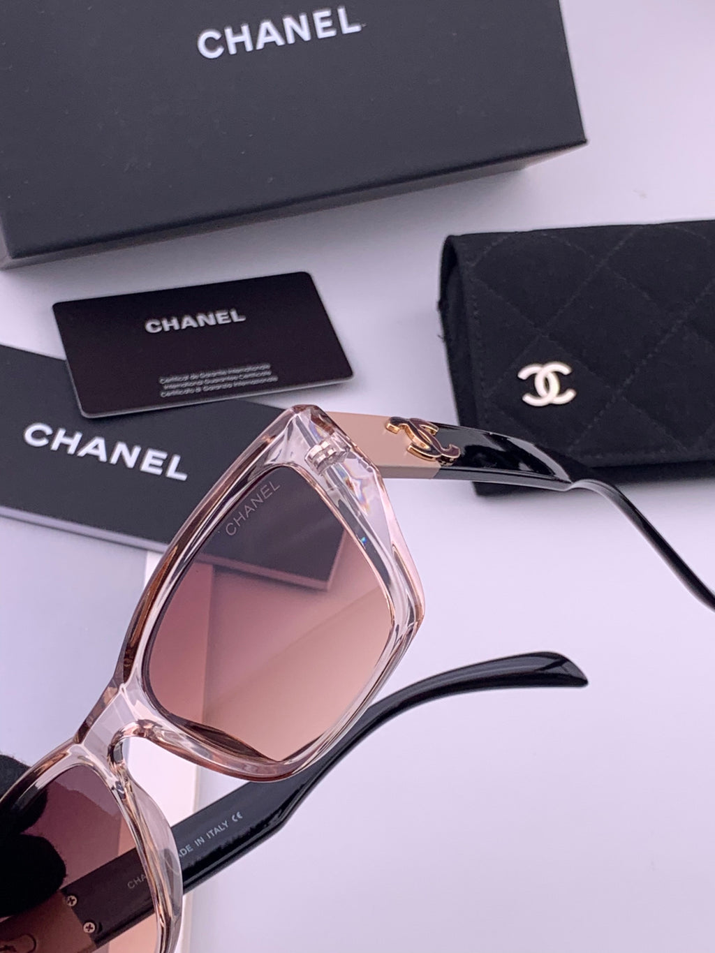 Chanel CH1311 Polarized Square Black Lens Sunglasses for Men & Women - 371749 - detail image 2