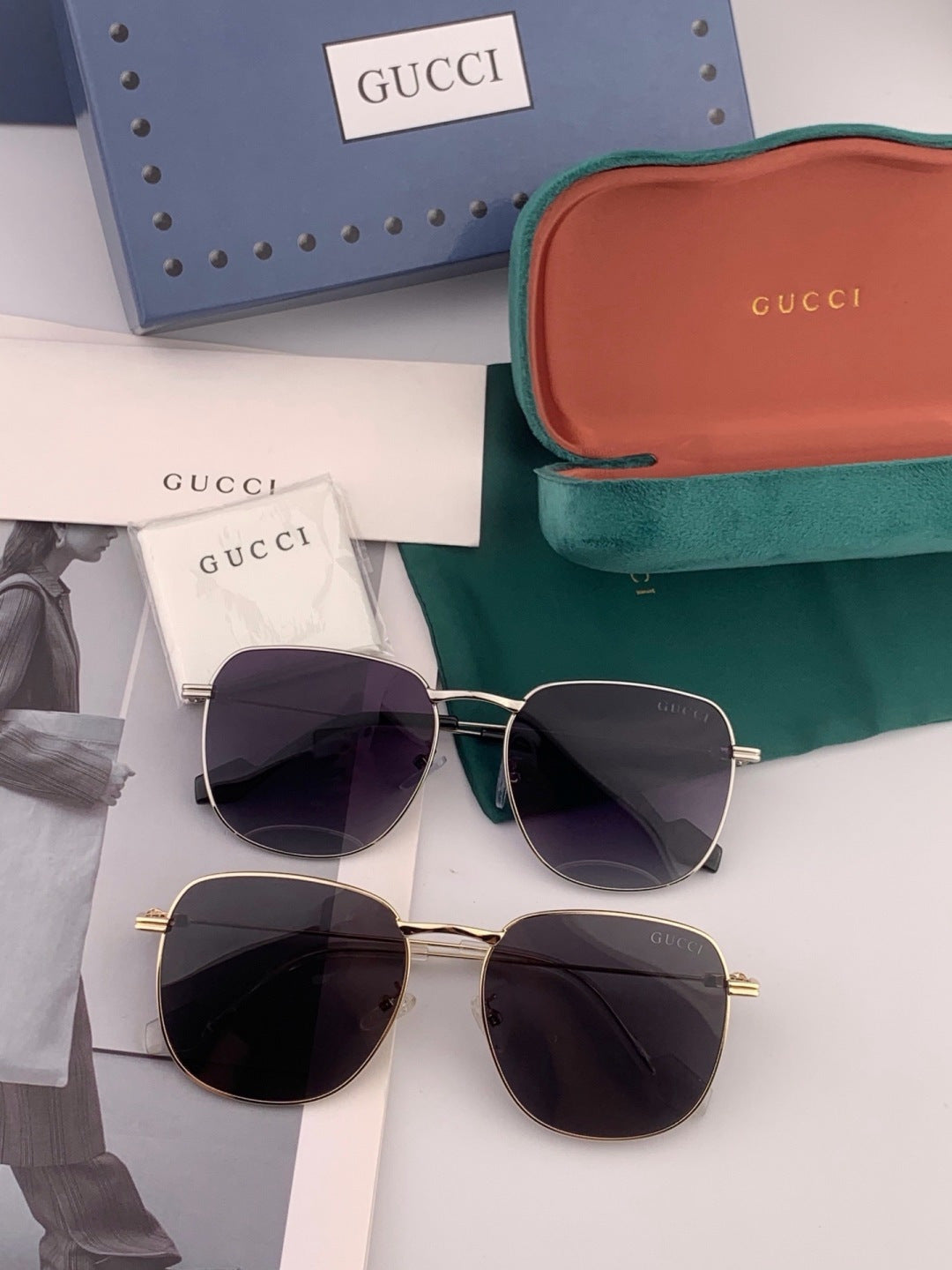 Gucci G6162 Polarized Oversized Black Lens Sunglasses for Men & Women - 371534 - detail image 7