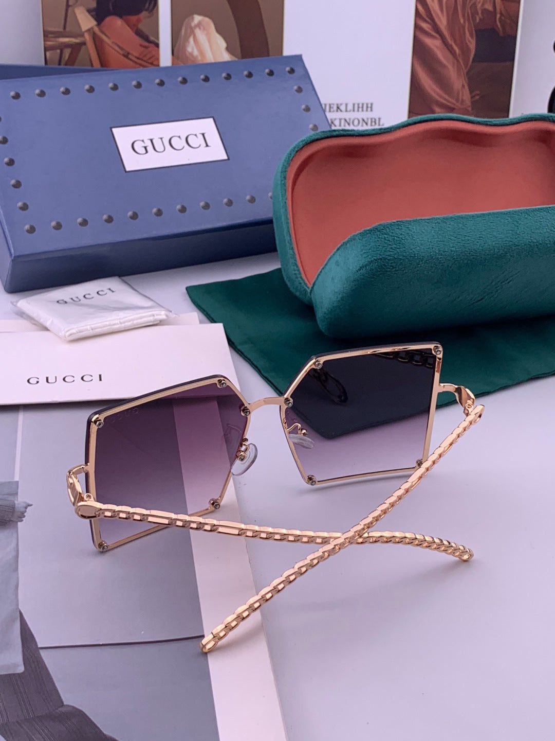 Chanel CH322 Lightweight Rimless Black Lens Sunglasses for Women - 371729 - detail image 7