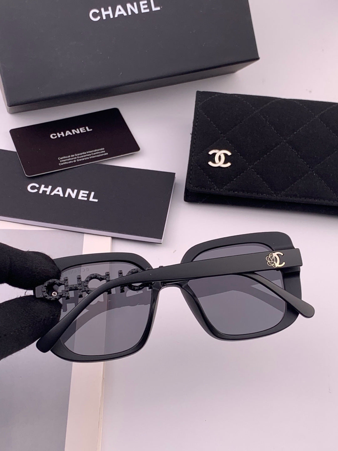 Chanel CH6991 Polarized Round Black Lens Sunglasses for Women - 371733 - detail image 4