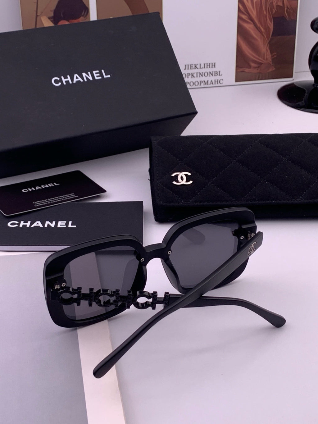 Chanel CH6991 Polarized Round Black Lens Sunglasses for Women - 371733 - detail image 6