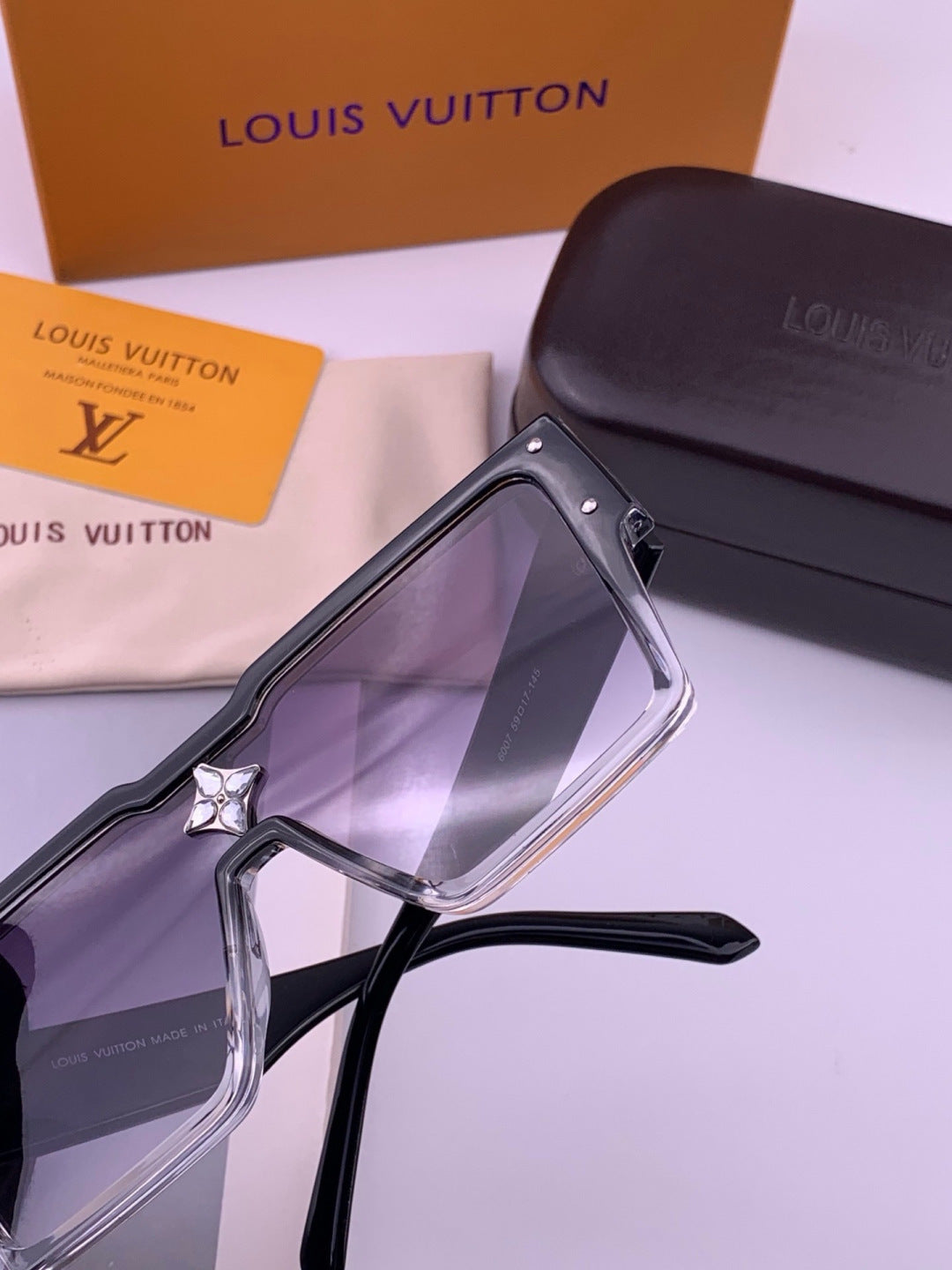 Louis Vuitton L7600 Square Black Lens Sunglasses for Women - 381851 - detail image 5