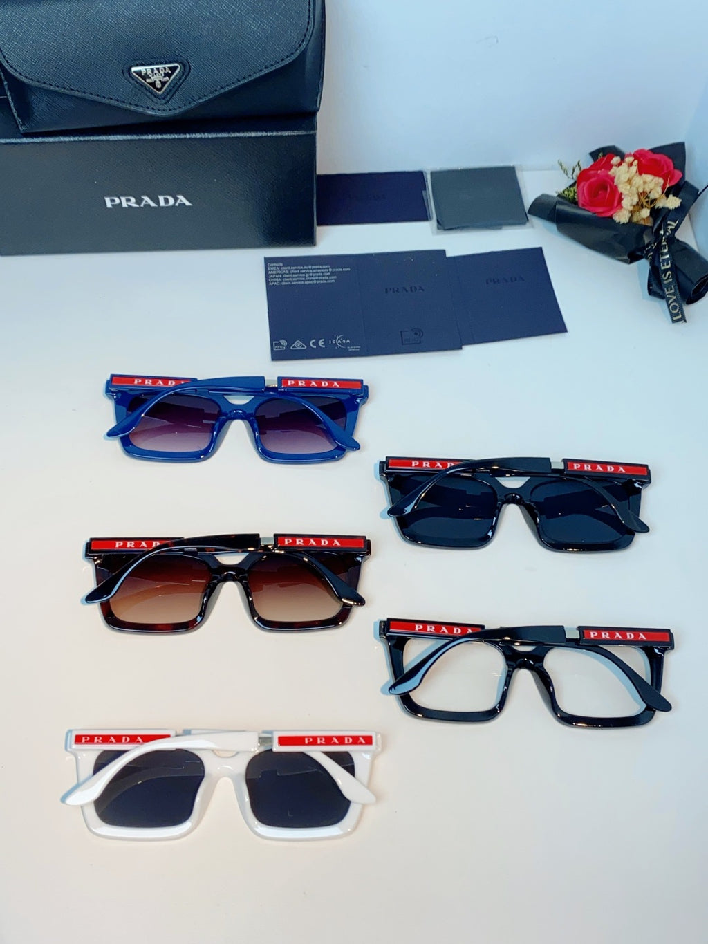 Prada Square Gray Lens Sunglasses for Men & Women - 382667 - detail image 12