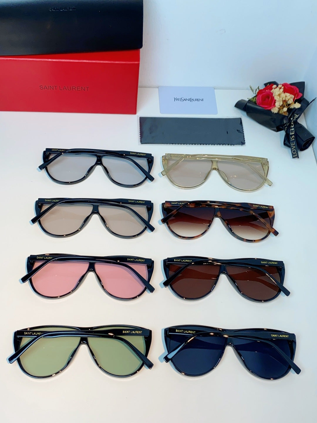 Saint Laurent Cat-Eye Brown Lens Sunglasses for Men & Women - detail image 12