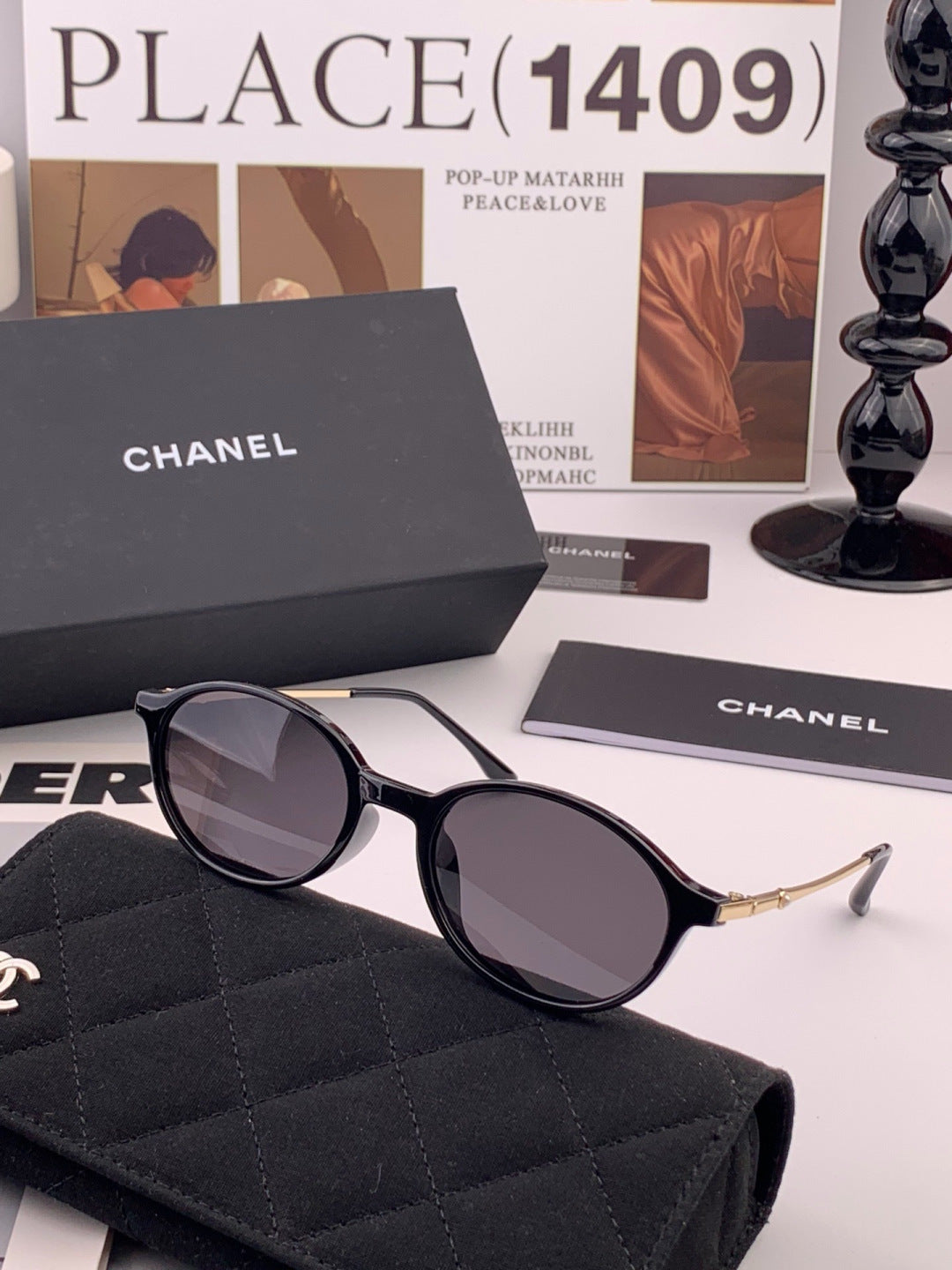Chanel CH5821 Polarized Fashion Black Lens Sunglasses for Women - detail image 3