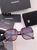 Chanel CH4787 Polarized Square Gold Lens Sunglasses for Women - 382304