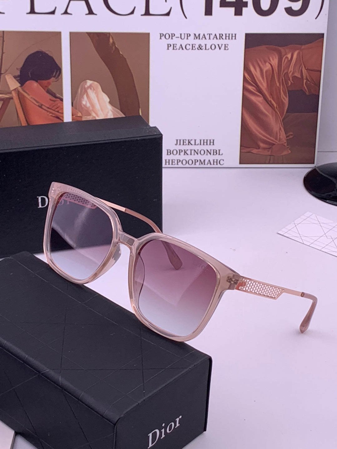 Dior CD35511 Polarized Square Brown Lens Sunglasses for Women - 382364 - detail image 2