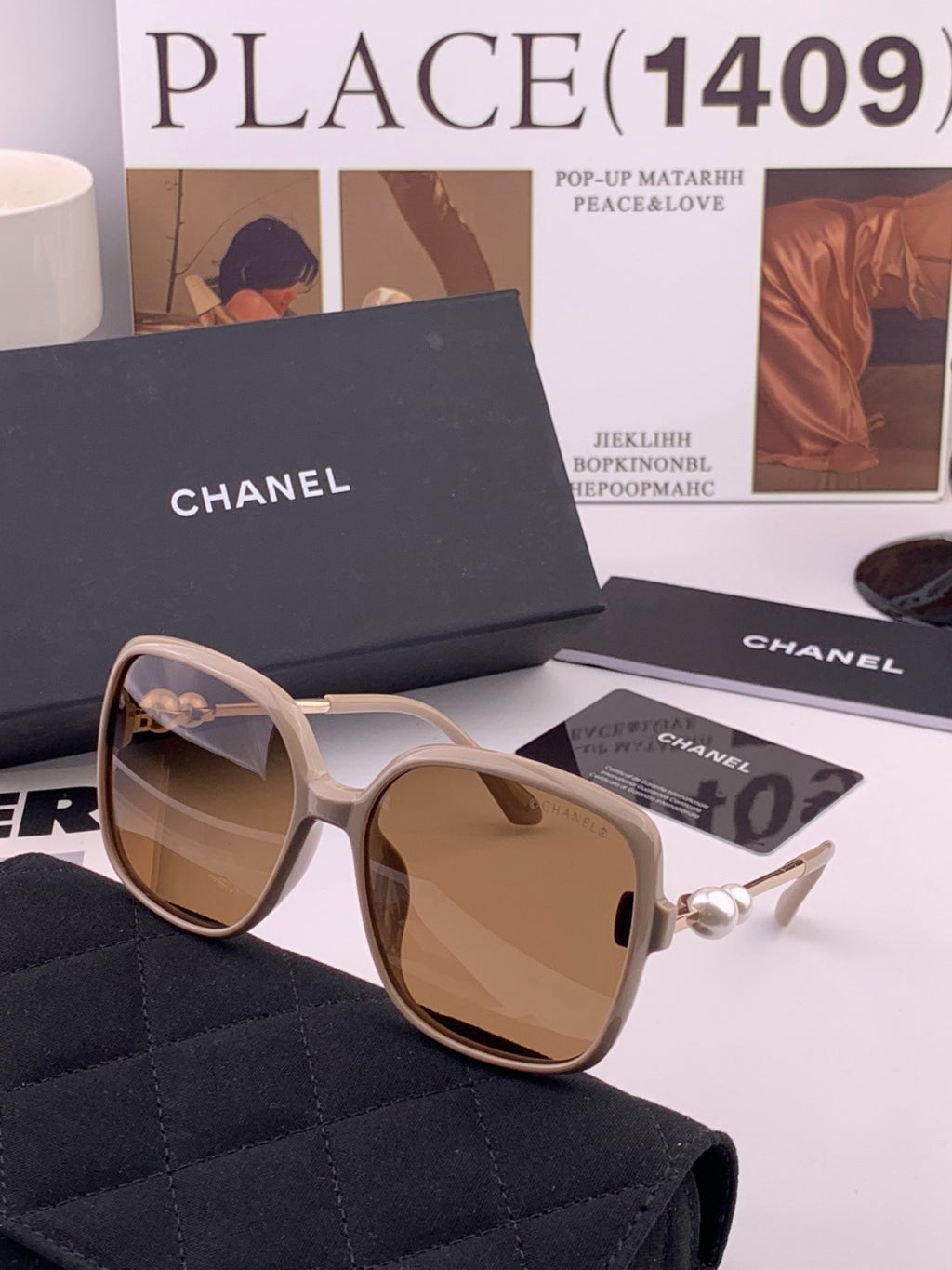 Chanel CH5786 Polarized Oversized Gray Lens Sunglasses for Men & Wome - 382313 - detail image 6
