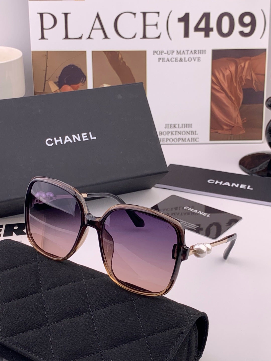 Chanel CH5786 Polarized Oversized Gray Lens Sunglasses for Men & Wome - 382313 - detail image 4
