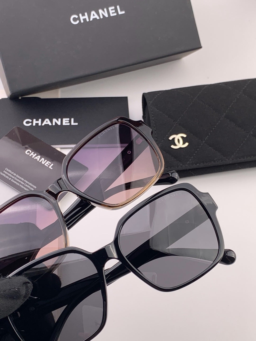 Chanel CH2787 Polarized Square Gold Lens Sunglasses for Women - 382287 - detail image 5
