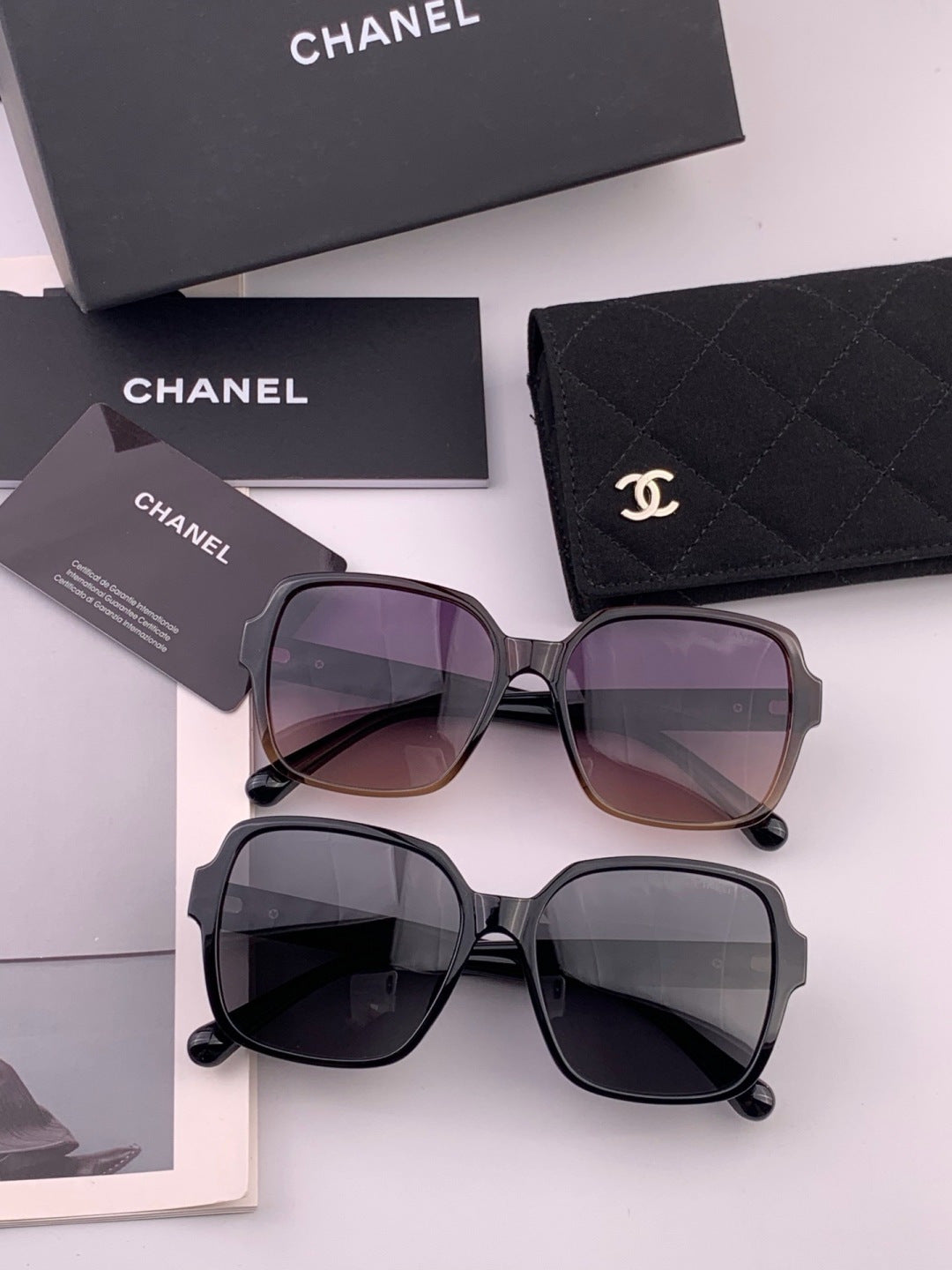 Chanel CH2787 Polarized Square Gold Lens Sunglasses for Women - 382287 - detail image 7