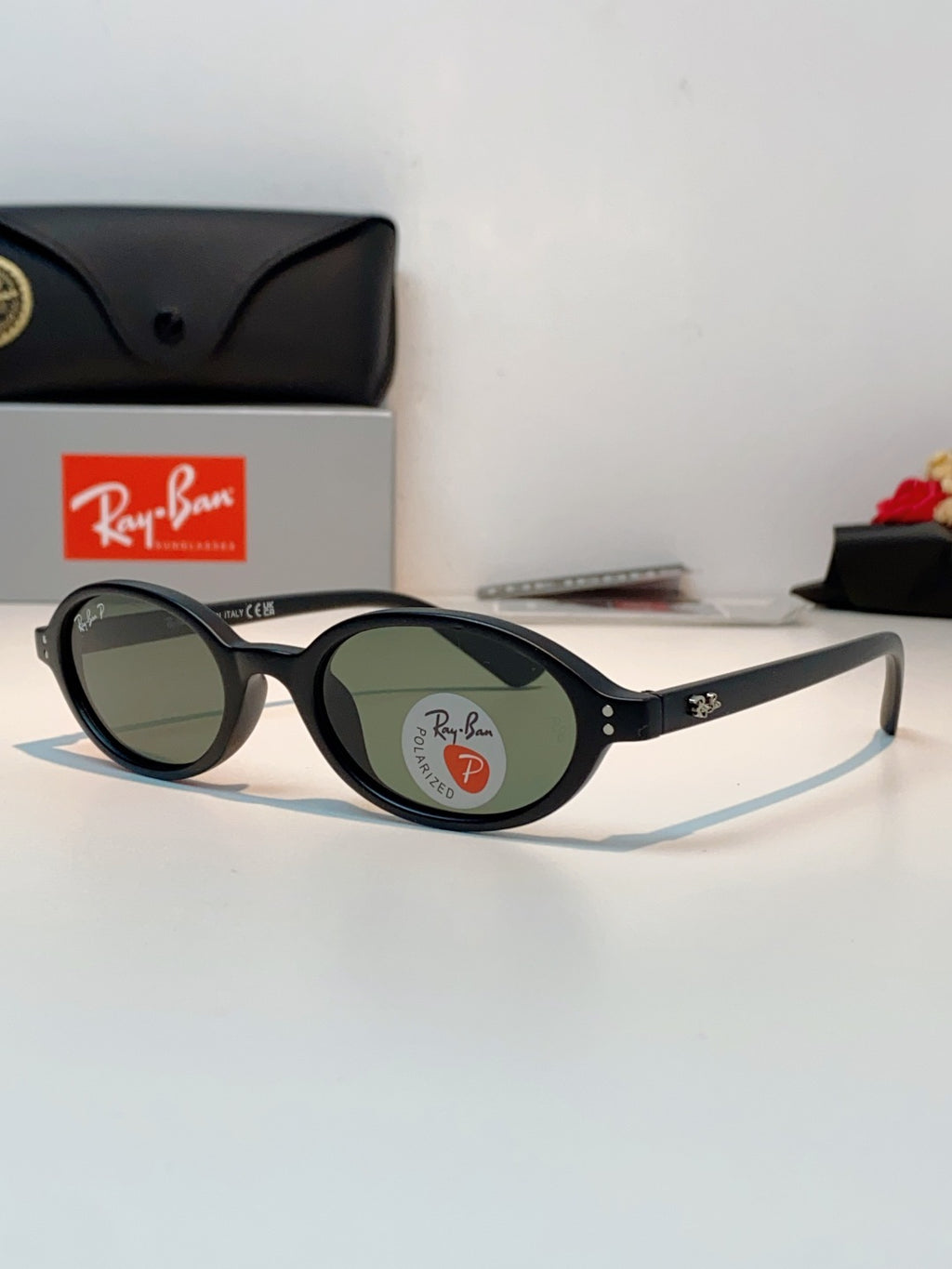 Ray-Ban RB4472 Polarized Oval Gray Lens Sunglasses for Men & Women