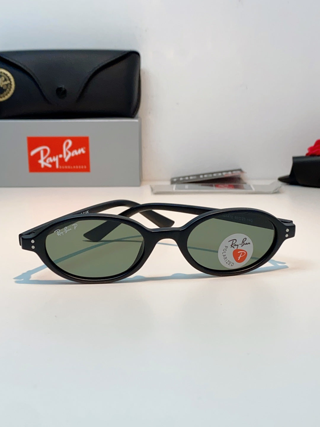 Ray-Ban RB4472 Polarized Oval Gray Lens Sunglasses for Men & Women - detail image 2