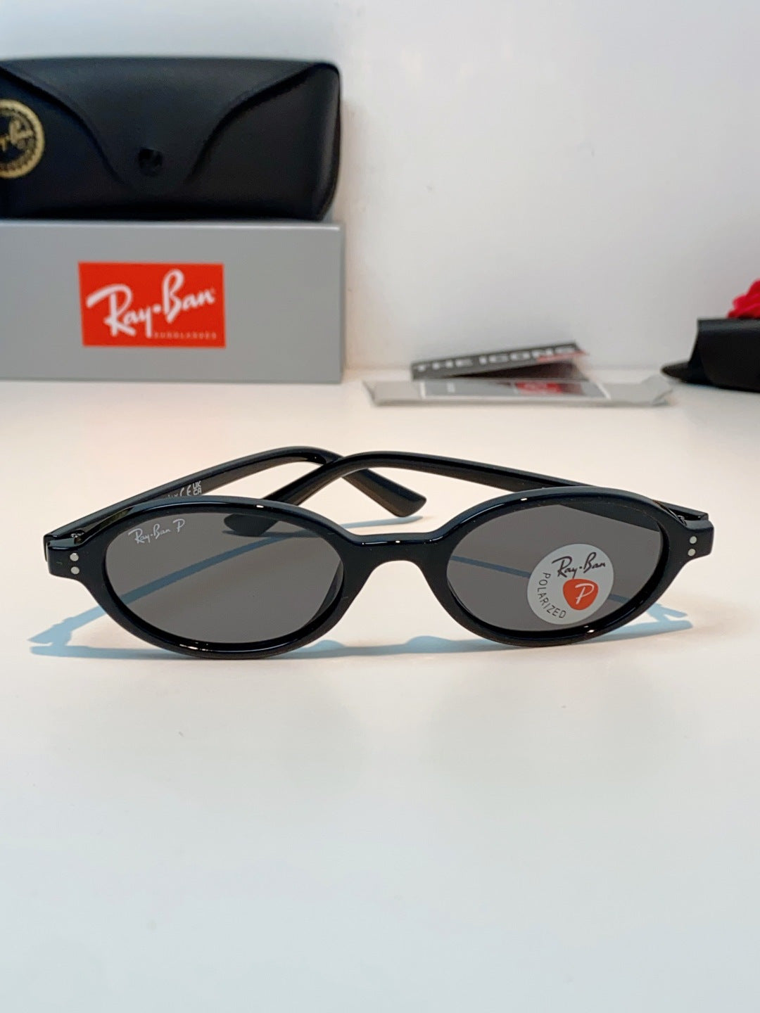 Ray-Ban RB4472 Polarized Oval Silver Lens Sunglasses for Men & Women - detail image 2