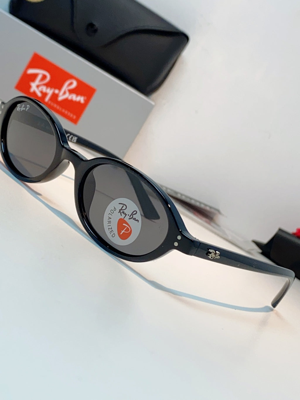 Ray-Ban RB4472 Polarized Oval Silver Lens Sunglasses for Men & Women - detail image 7