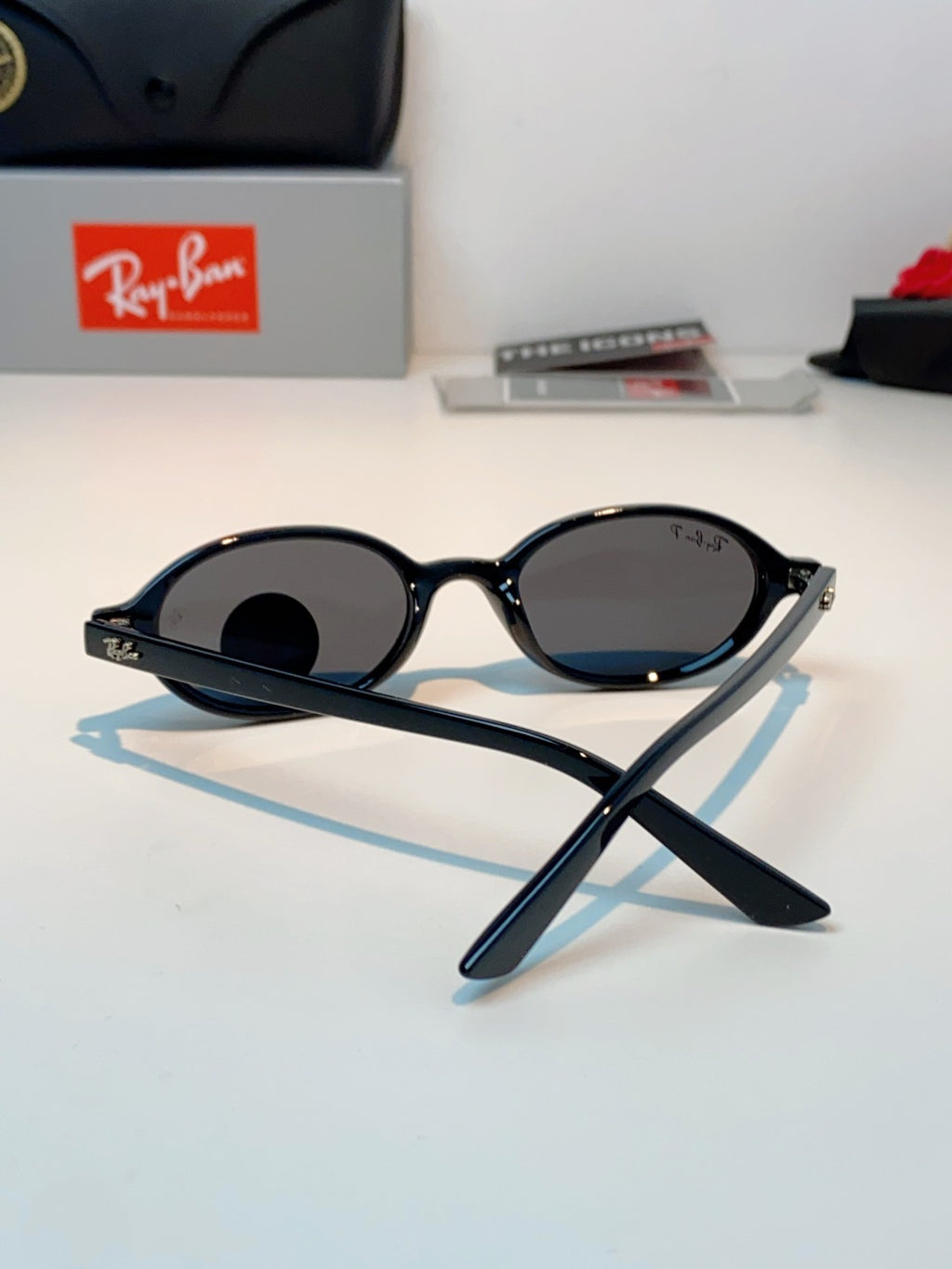 Ray-Ban RB4472 Polarized Oval Silver Lens Sunglasses for Men & Women - detail image 3