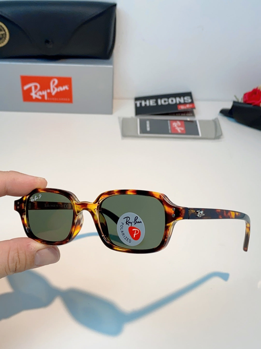 Ray-Ban RB4455 Polarized Square Brown Lens Sunglasses for Men & Women - 399520 - detail image 6