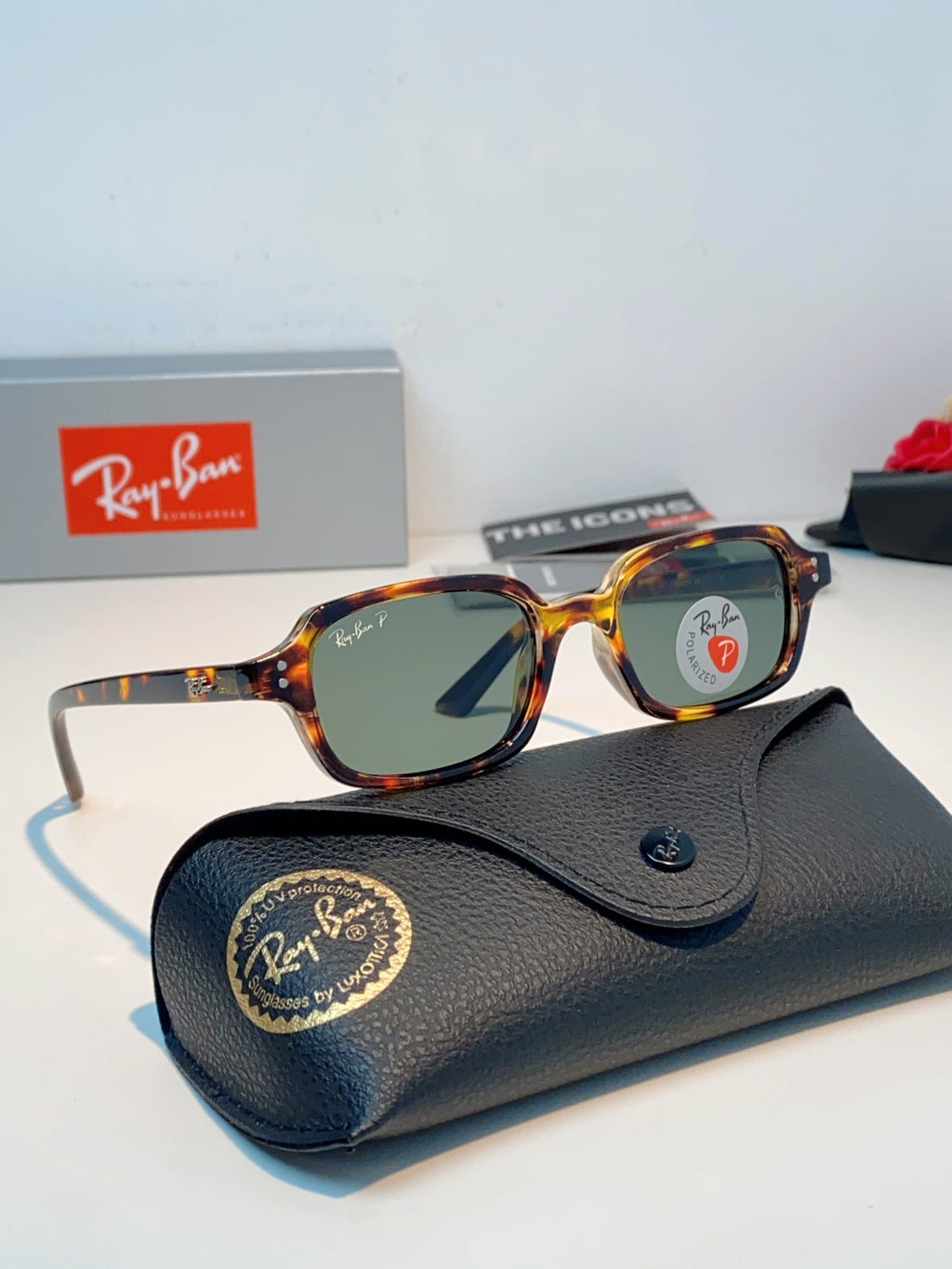 Ray-Ban RB4455 Polarized Square Brown Lens Sunglasses for Men & Women - 399520 - detail image 11