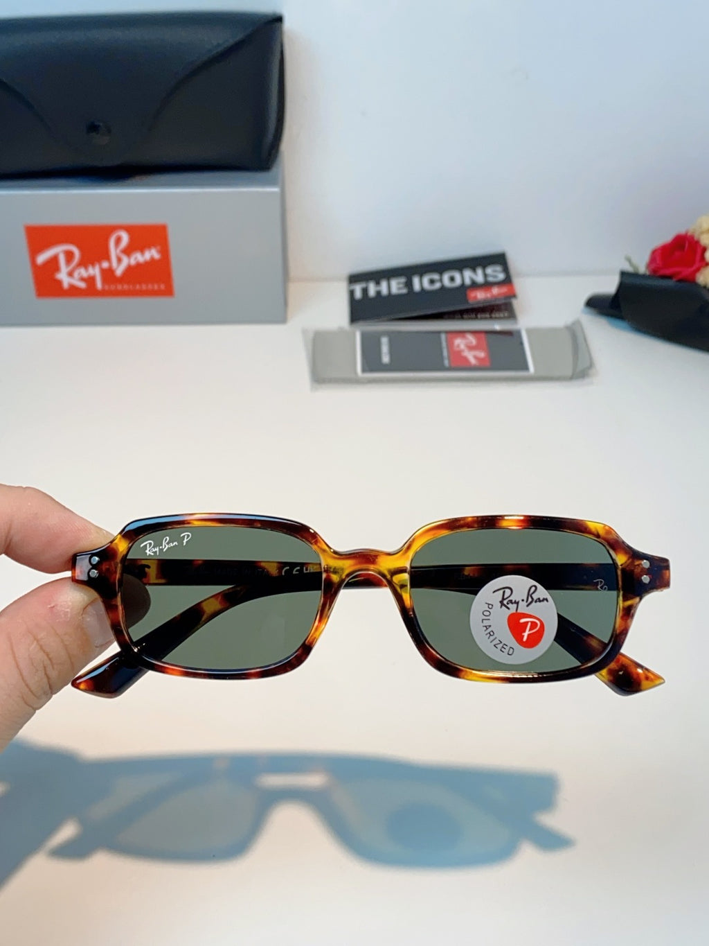 Ray-Ban RB4455 Polarized Square Brown Lens Sunglasses for Men & Women - 399520 - detail image 4
