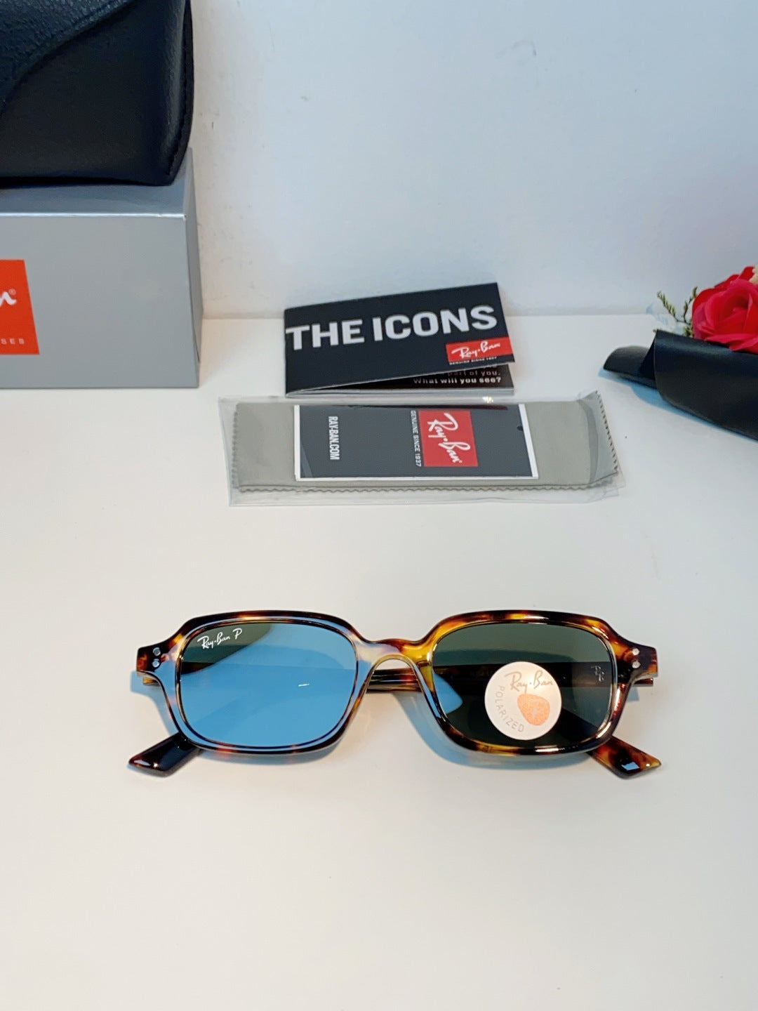 Ray-Ban RB4455 Polarized Square Brown Lens Sunglasses for Men & Women - 399520 - detail image 10