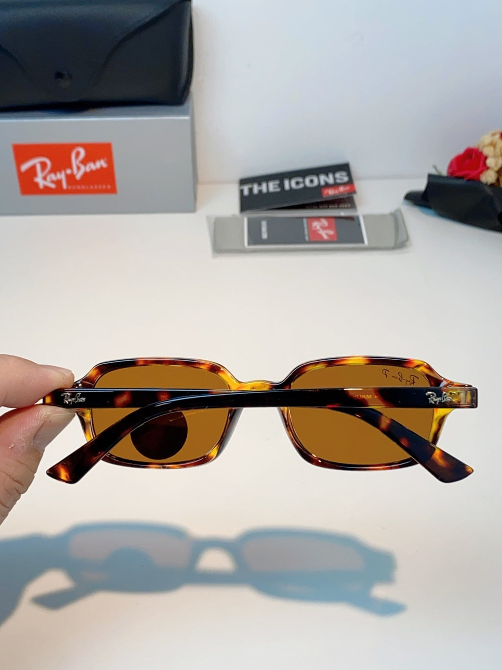 Ray-Ban RB4455 Polarized Square Brown Lens Sunglasses for Men & Women - 399521 - detail image 5