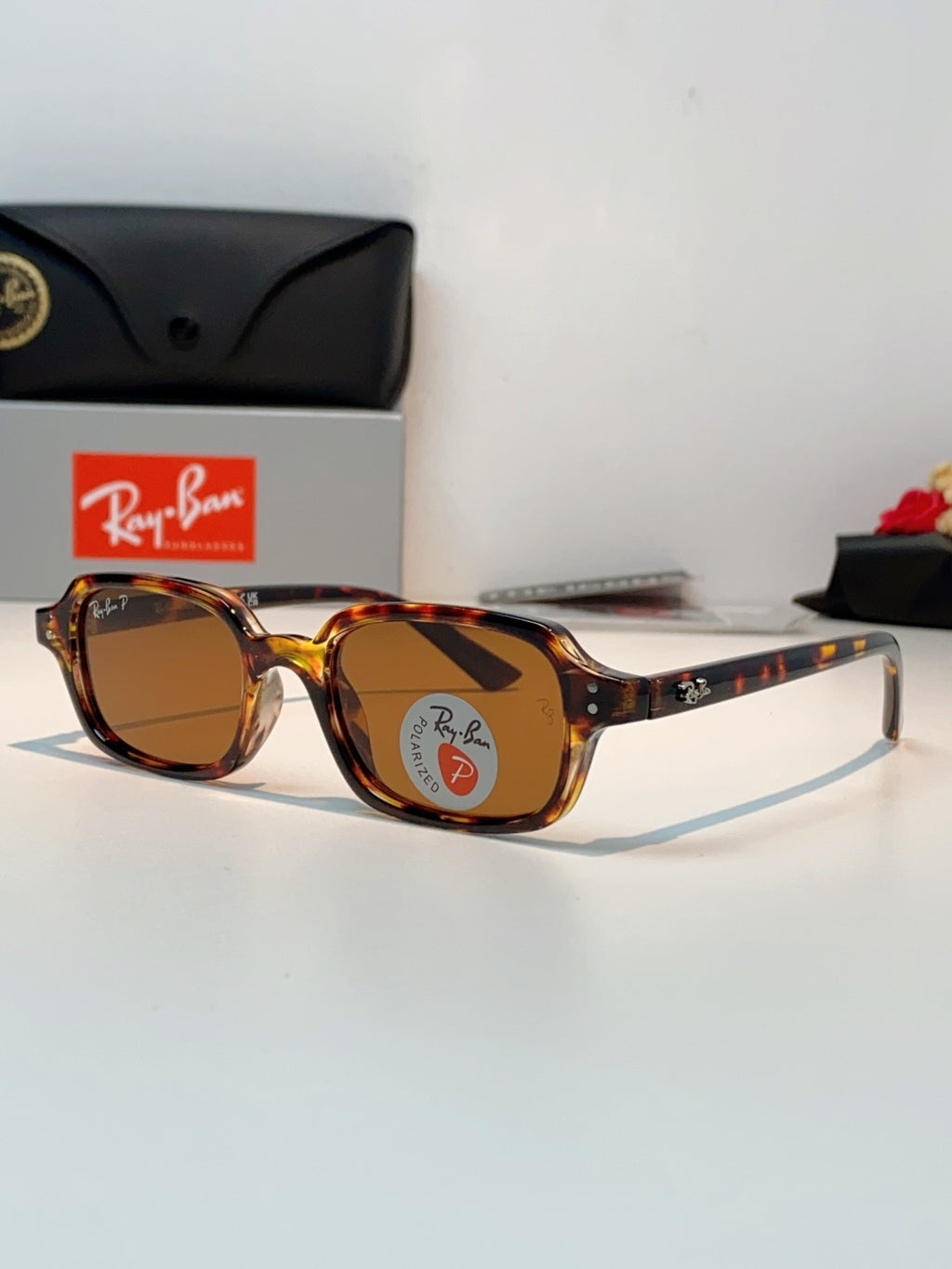 Ray-Ban RB4455 Polarized Square Brown Lens Sunglasses for Men & Women - 399521