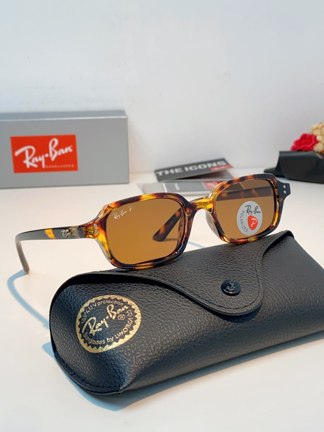 Ray-Ban RB4455 Polarized Square Brown Lens Sunglasses for Men & Women - 399521 - detail image 11