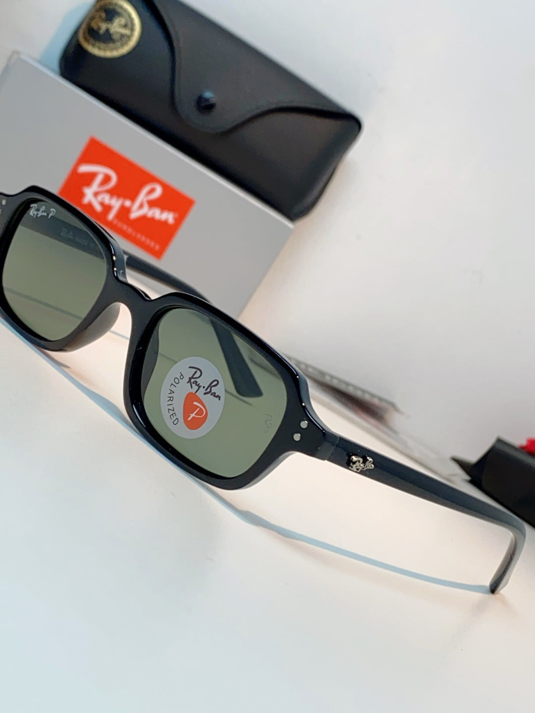 Ray-Ban RB4455 Polarized Square Silver Lens Sunglasses for Men & Women - detail image 7