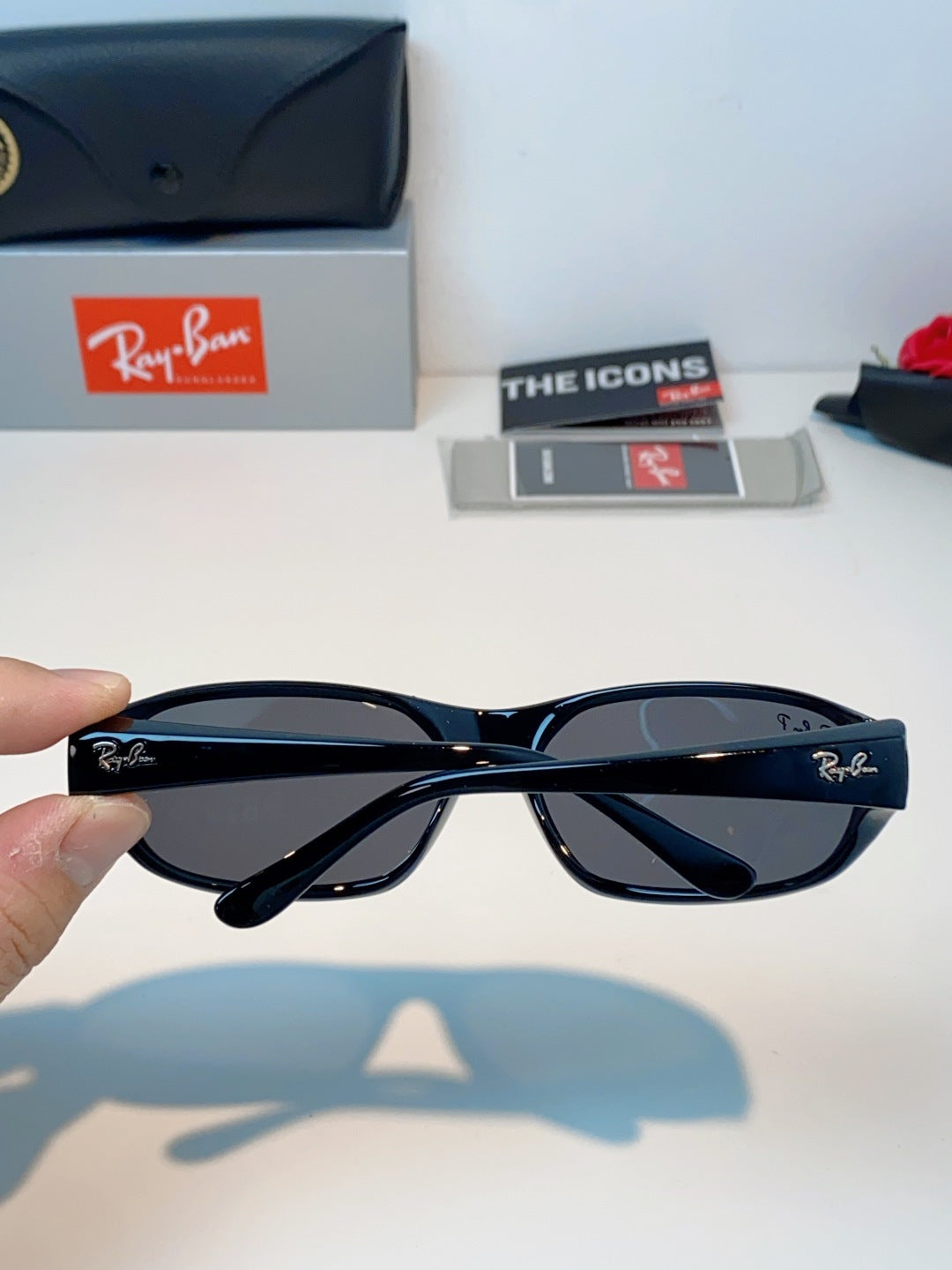 Ray-Ban RB2016 Slim Black Lens Sunglasses for Men & Women - 416698 - detail image 5
