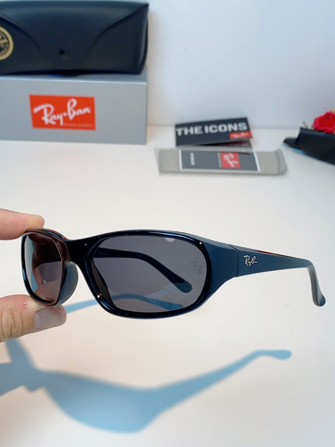 Ray-Ban RB2016 Slim Black Lens Sunglasses for Men & Women - 416698 - detail image 6