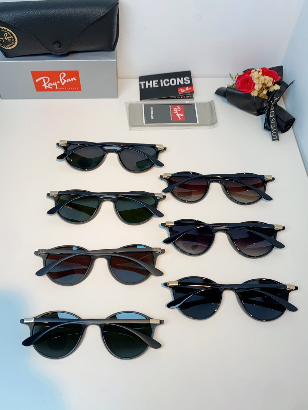 Ray-Ban Polarized Round Black Lens Sunglasses for Men & Women - 450096 - detail image 12