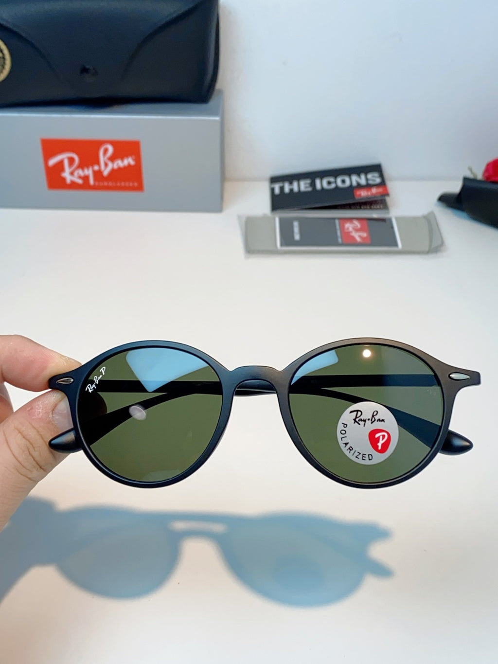 Ray-Ban Polarized Round Black Lens Sunglasses for Men & Women - 450094 - detail image 4
