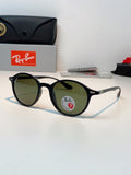 Ray-Ban Polarized Round Black Lens Sunglasses for Men & Women - 450094