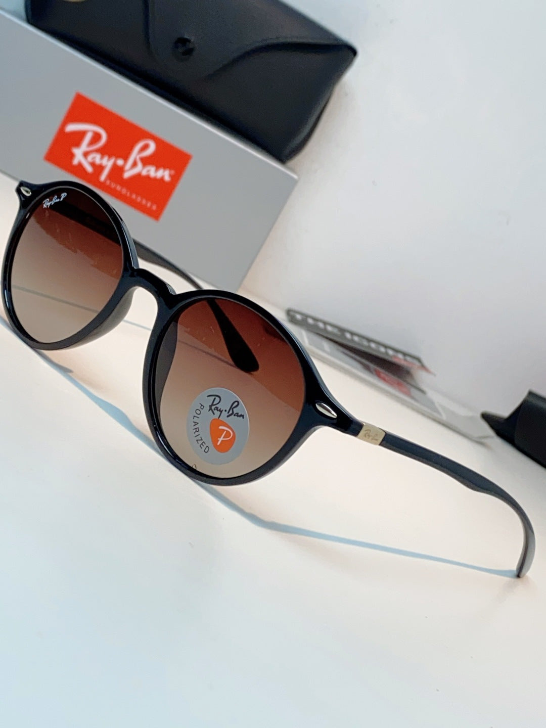 Ray-Ban Polarized Round Red Lens Sunglasses for Men & Women - detail image 7