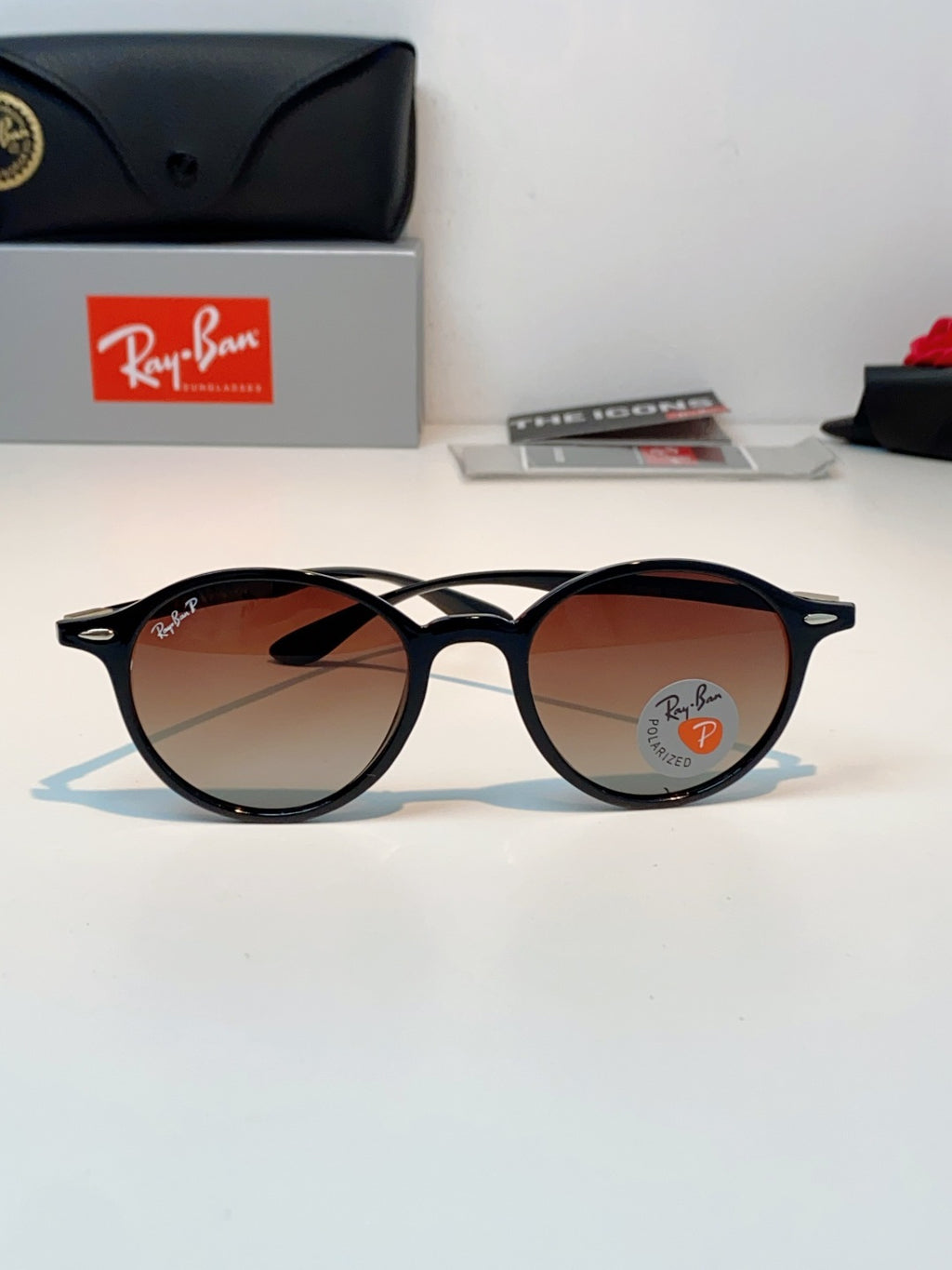 Ray-Ban Polarized Round Red Lens Sunglasses for Men & Women - detail image 2