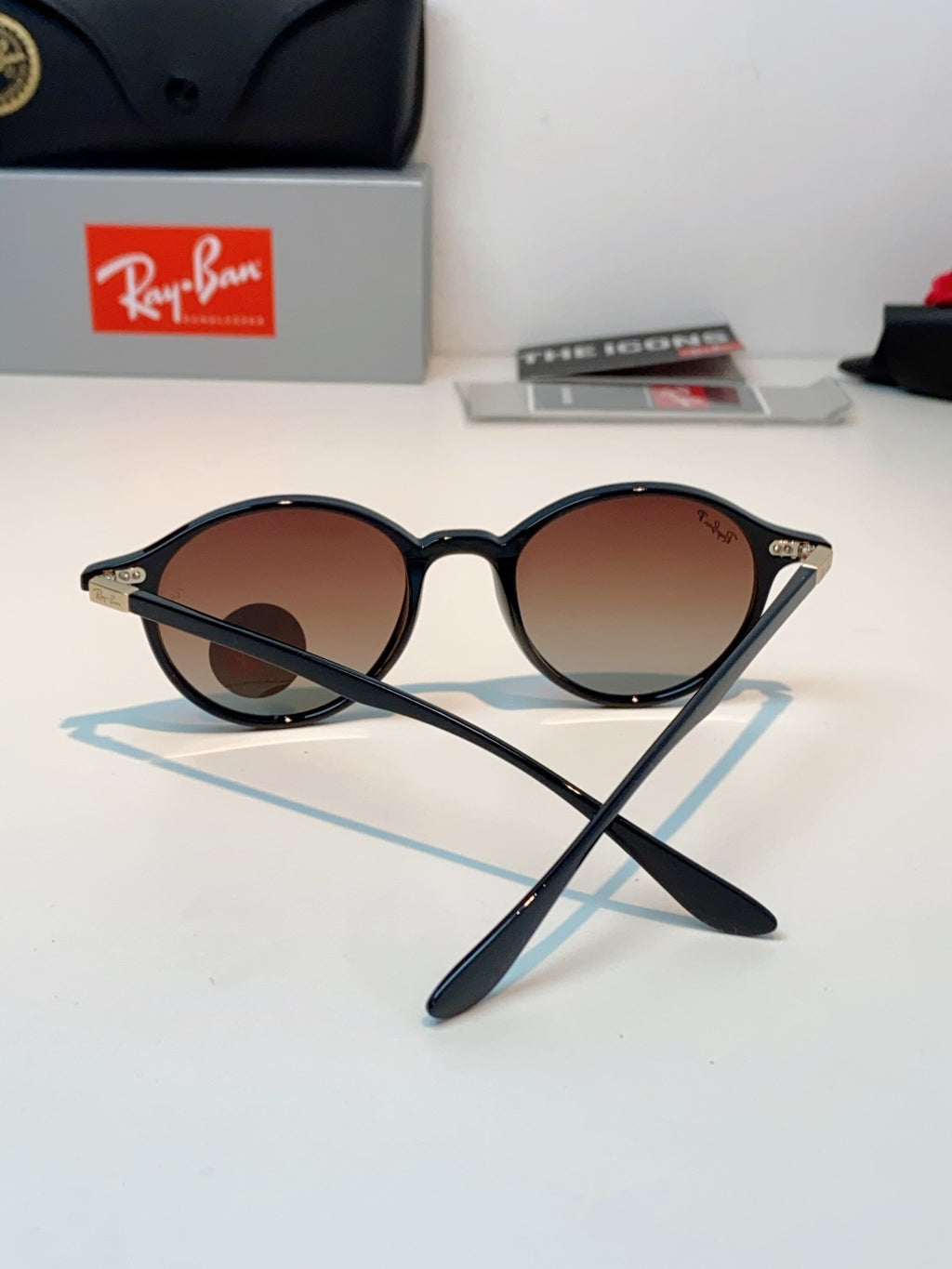Ray-Ban Polarized Round Red Lens Sunglasses for Men & Women - detail image 3