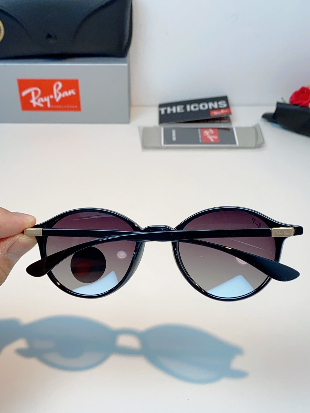 Ray-Ban Polarized Round Black Lens Sunglasses for Men & Women - 450096 - detail image 5